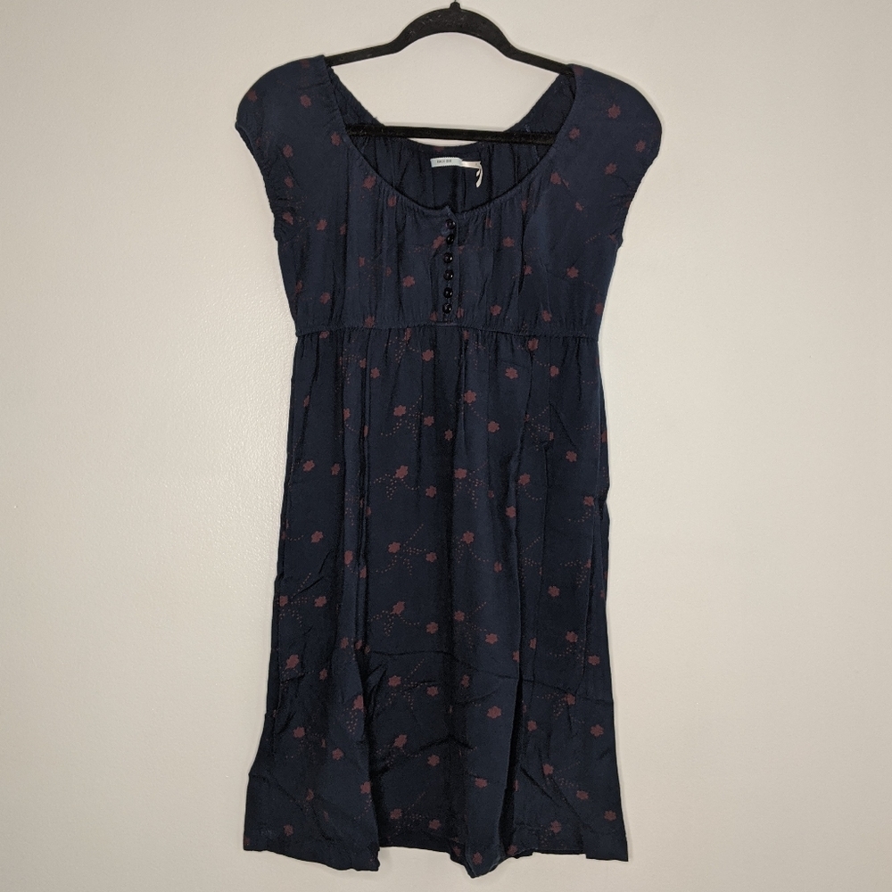 Kimchi Blue Navy Babydoll Dress - Size Small - Picture 3 of 5